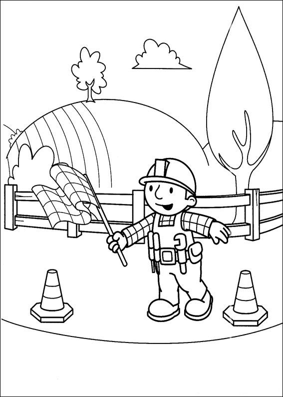 Plansa de colorat cu Bob Constructorul 65 62